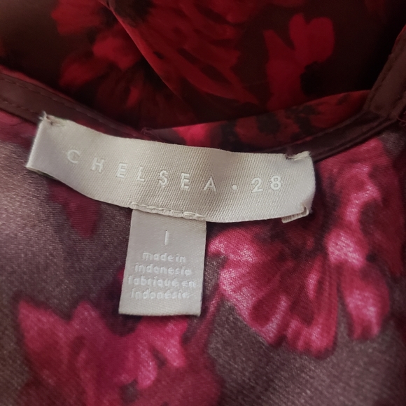 CT769 Chelsea.28 NWT Ladies Burgundy Short Sleeve dress - Picture 9 of 9